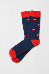Besocks Meias Besocks Sesame Street em meias algodão orgânico azul azul