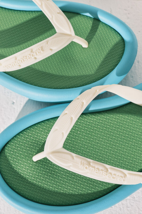 Women'secret Colour block sandal blue