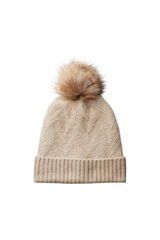 Pieces Gorro de punto con detalle dibujo .Borde vuelto y textura sueva.Contiene pomp&oacute;n. verde