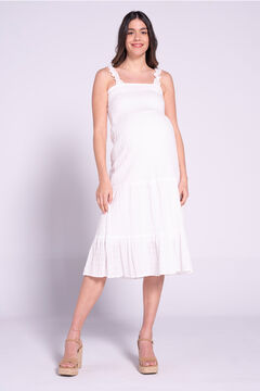 Womensecret Nursing maxi dress with ruching white