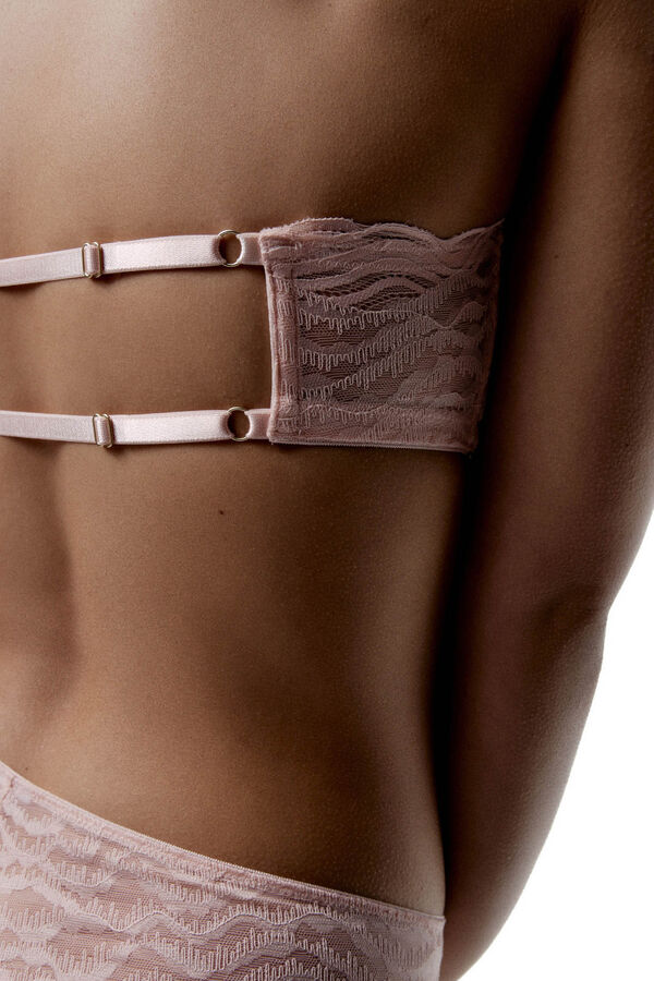 Black Limba Sujetador bandeau de encaje Nerine rosa