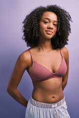 HI&BYE Pink padded triangle bra pink