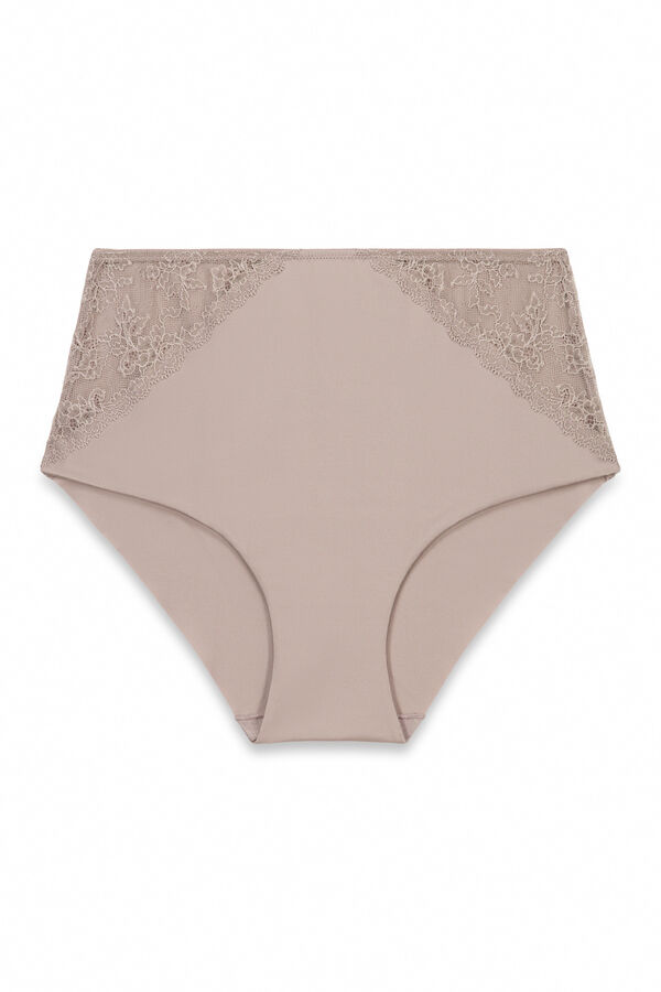 Women'secret Grey high-waisted shaping panty  mink