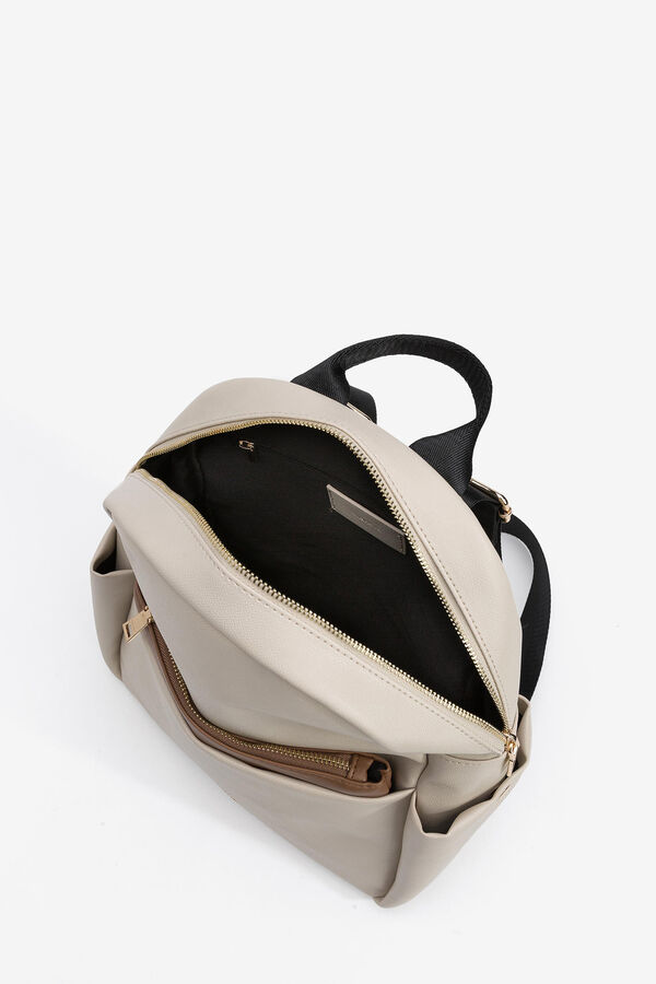 Womensecret Backpack with contrast detachable bag Smeđa