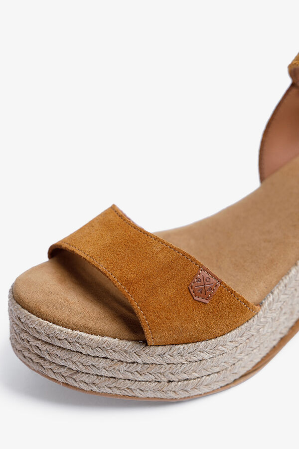 Popa Low wedge suede Meri nude