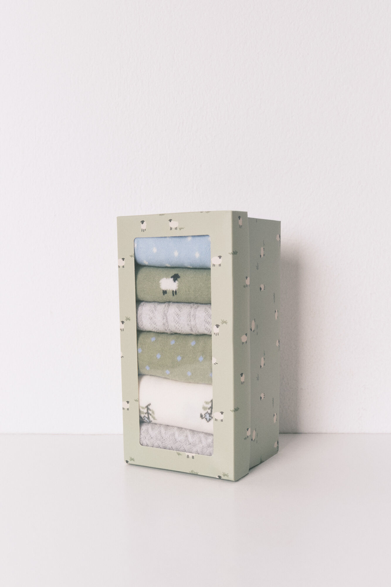 Women'secret Pack of 6 long cotton sheep socks 