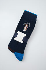 Women'secret Lot de 3 chaussettes unies chiens imprim&eacute;