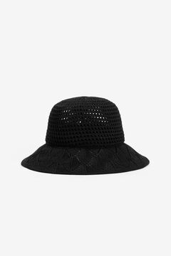 Womensecret Sombrero de Pescador Efecto Paja preto