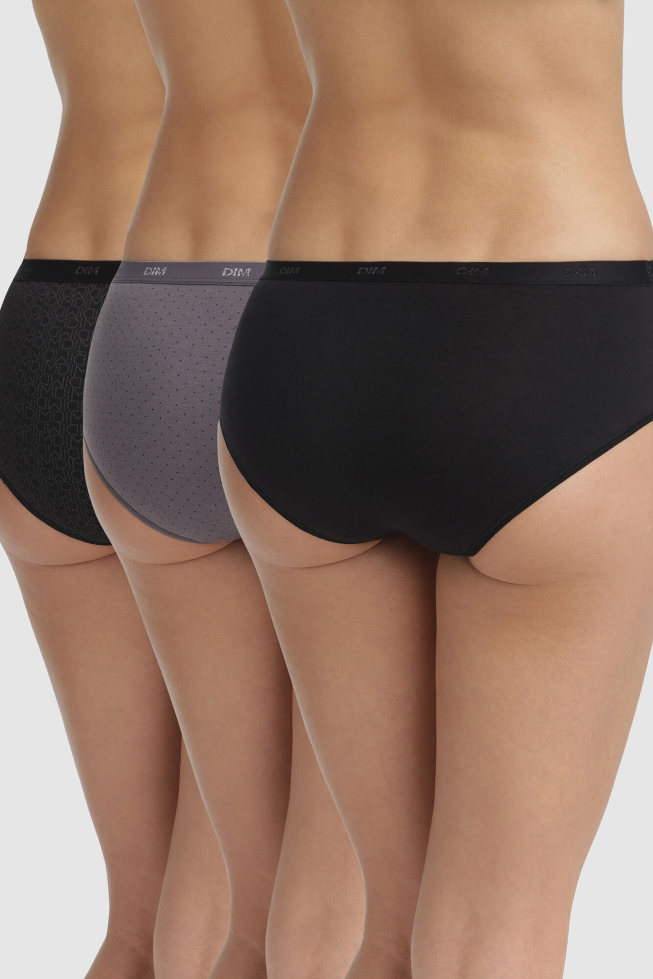 DIM Pack 3 bragas culotte Pockets Coton
