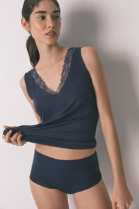 Women'secret Dark blue high-waisted shaping panty