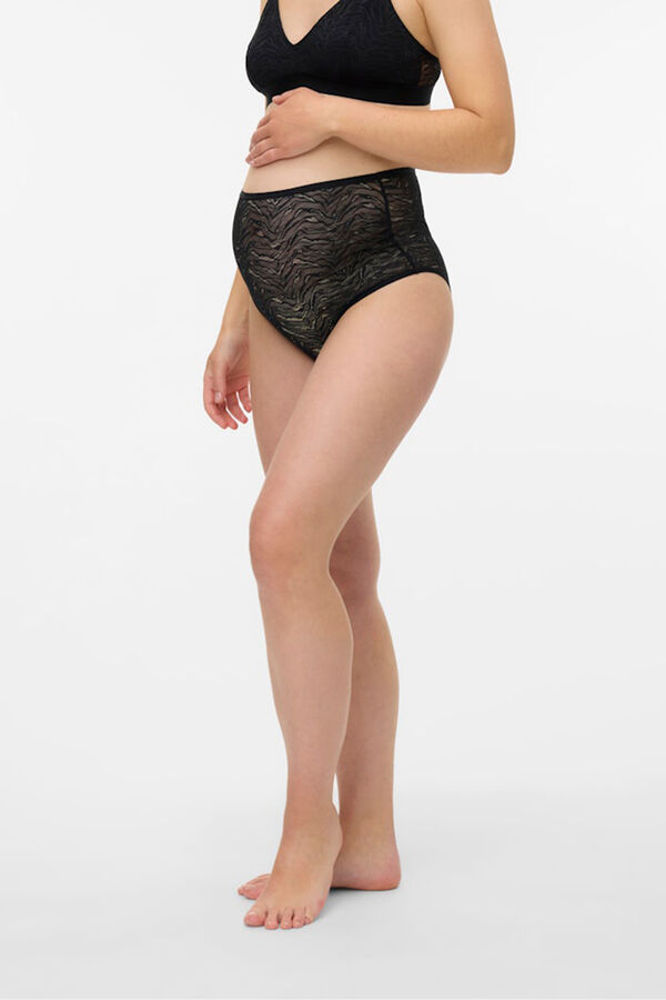Mamalicious Pacote de cuecas de cintura alta para maternity preto