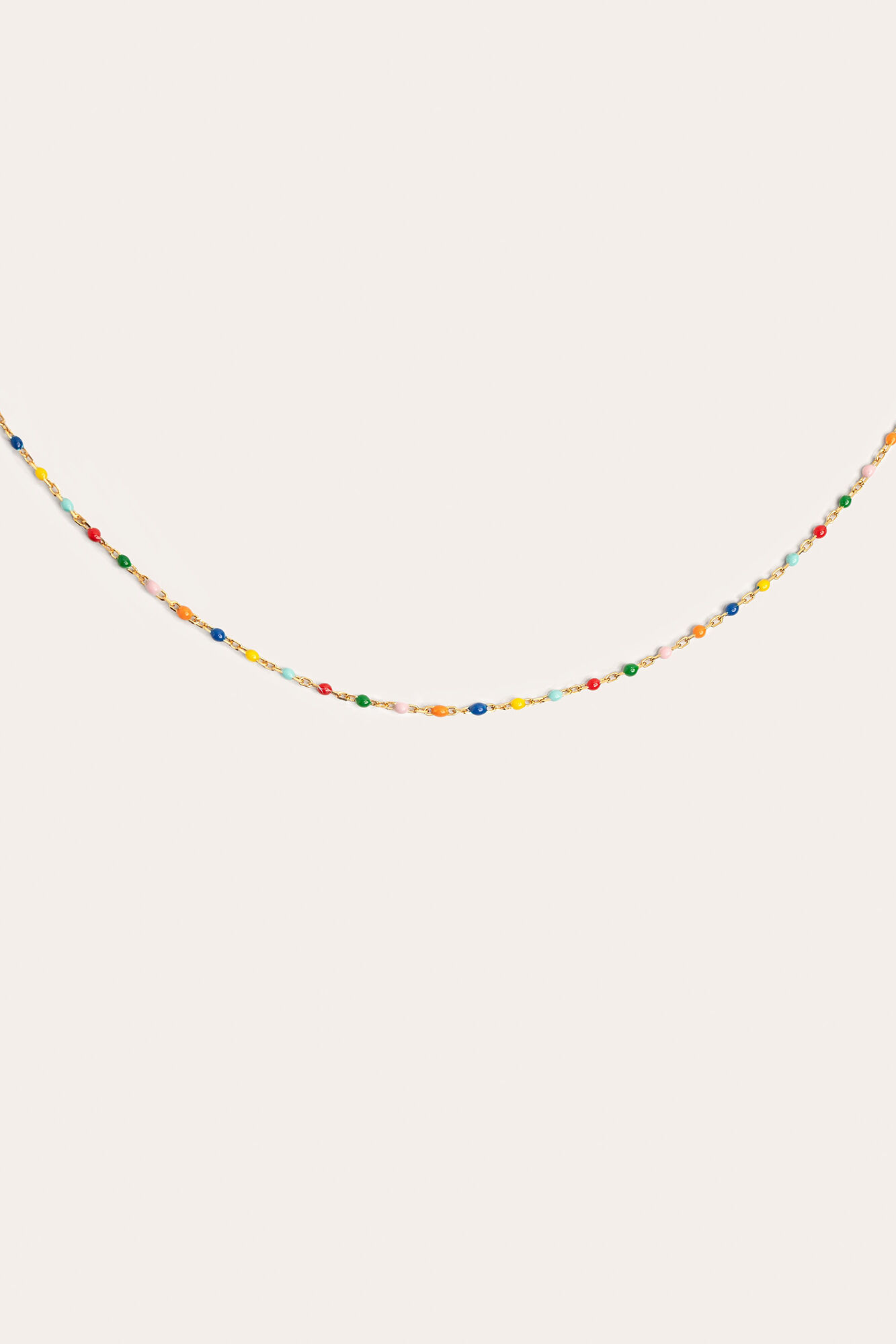 Singularu Collar Dots Colors Enamel Plata Ba&ntilde;o Oro