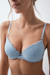 Women'secret Blue padded lace classic bra BEAUTIFUL blue
