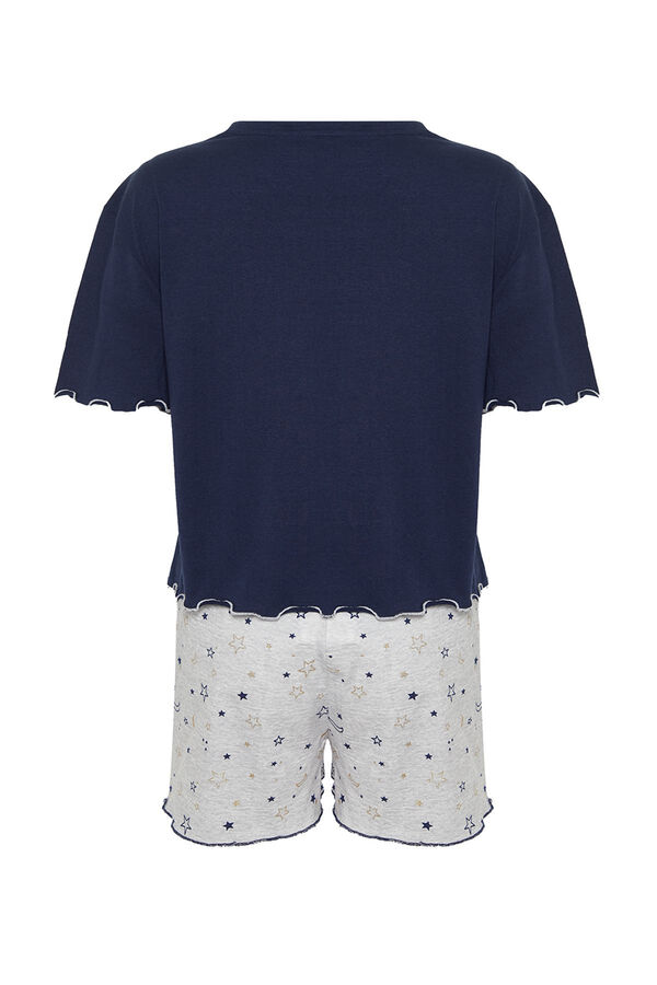 Trendyol Conjunto pijama corto volantes estrellas azul azul