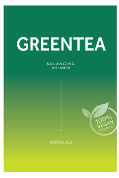 Womensecret Mascarilla vegana con extracto de té verde verde