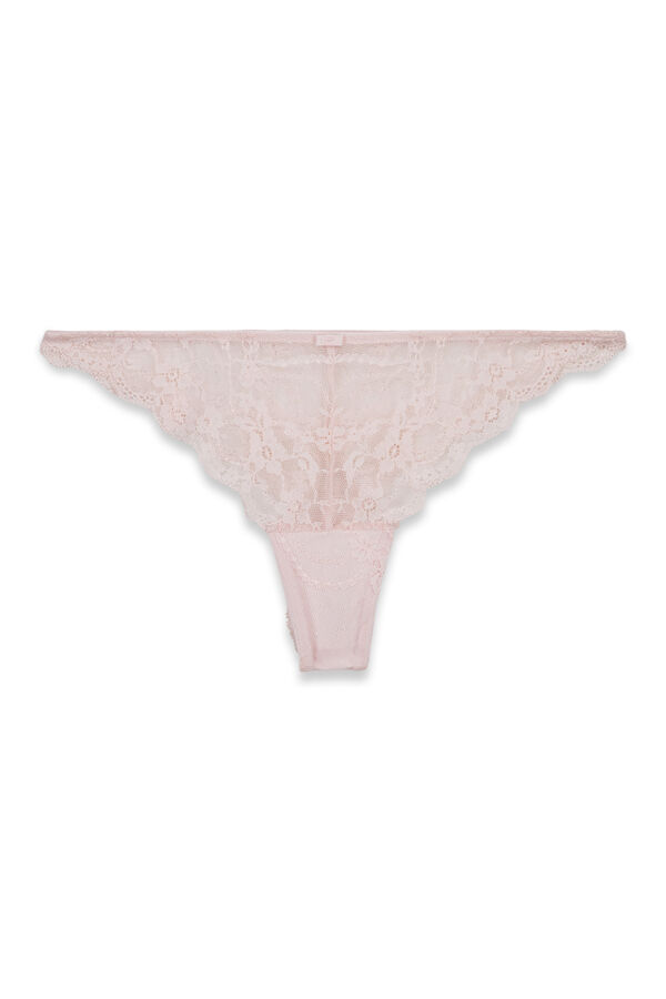 Women'secret Pink lace thong pink