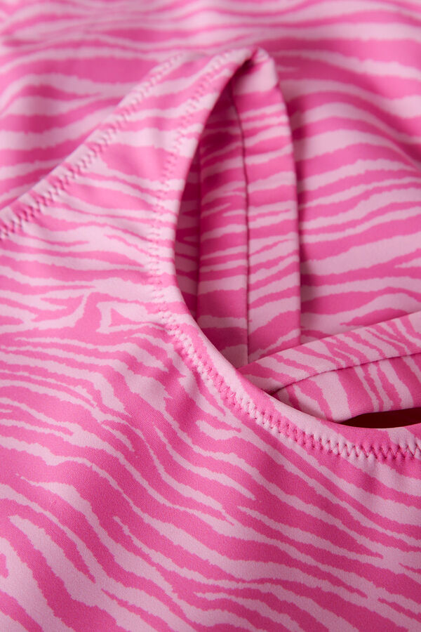 Name it Zebra-Kreuzr&uuml;cken-Badeanzug Rosa