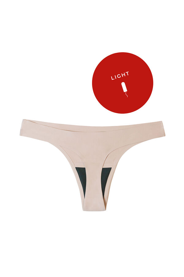 Womensecret Tanga menstrual arena – Absorción ligera nude