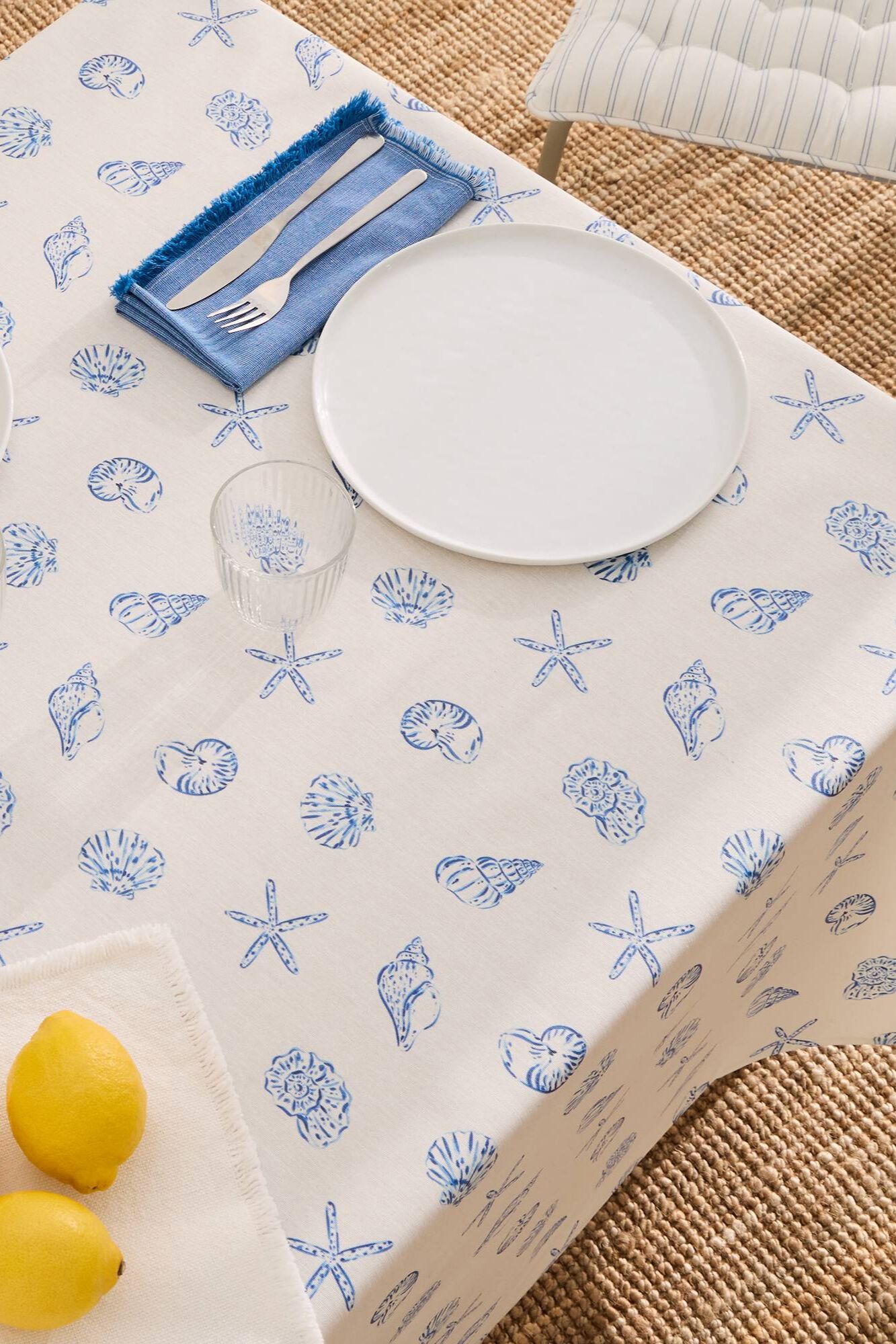 Textura Mantel aus harzbeschichtetem Stoff mit Meeresmotiven