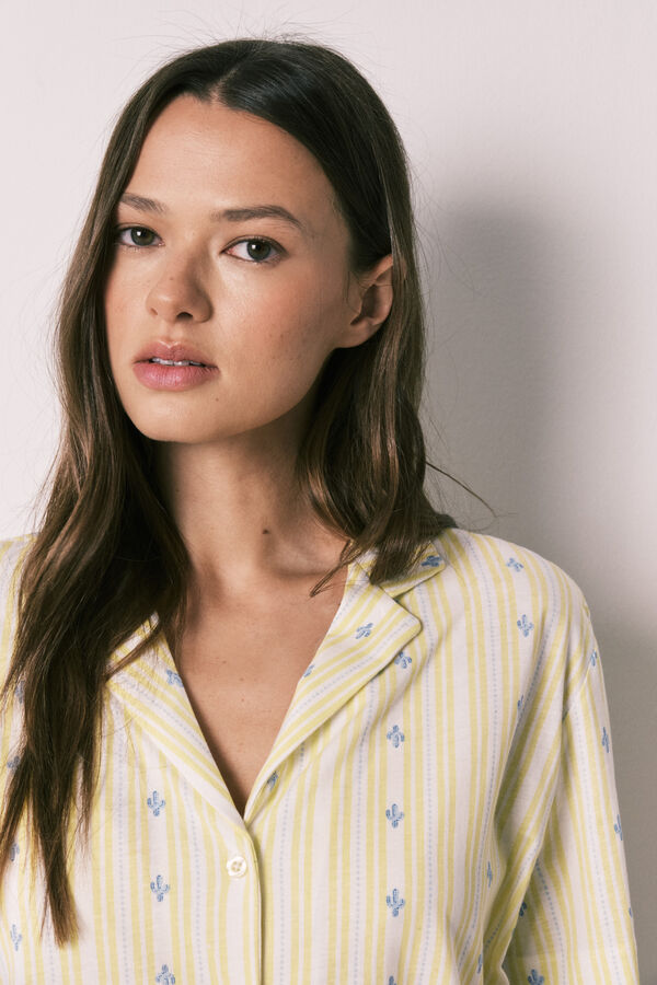 Women'secret Yellow cotton classic short pyjamas printed