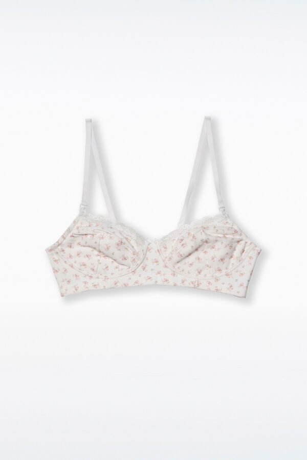 Ohma! Sujetador lactancia canalé estampado blanco