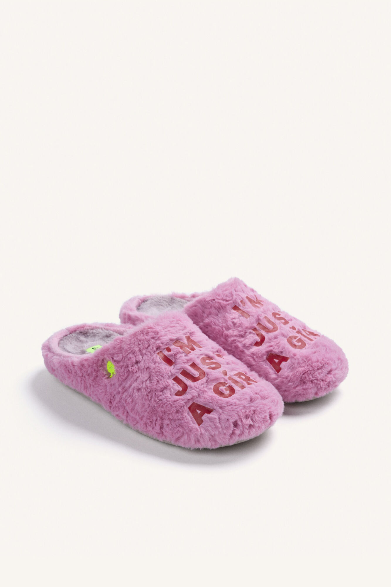Hot Potatoes Zapatillas de casa rosas pelo 