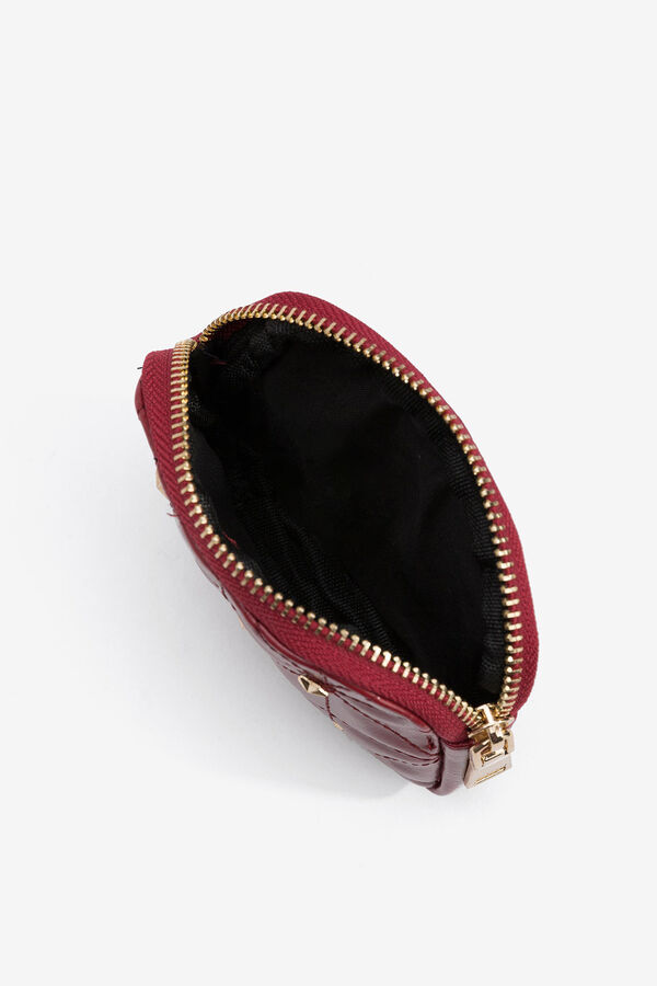 Vilanova Bolso peque&ntilde;o con aplicaciones con cierre de cremallera superior. Dimensiones: 11 x 9 x 1,5 cm. red