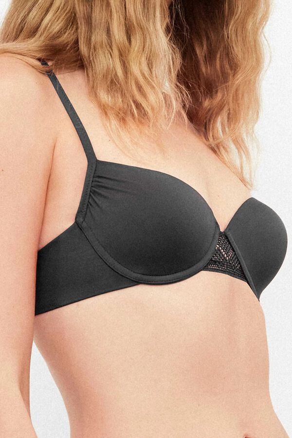 Gisela Top bikini balconette liso negro