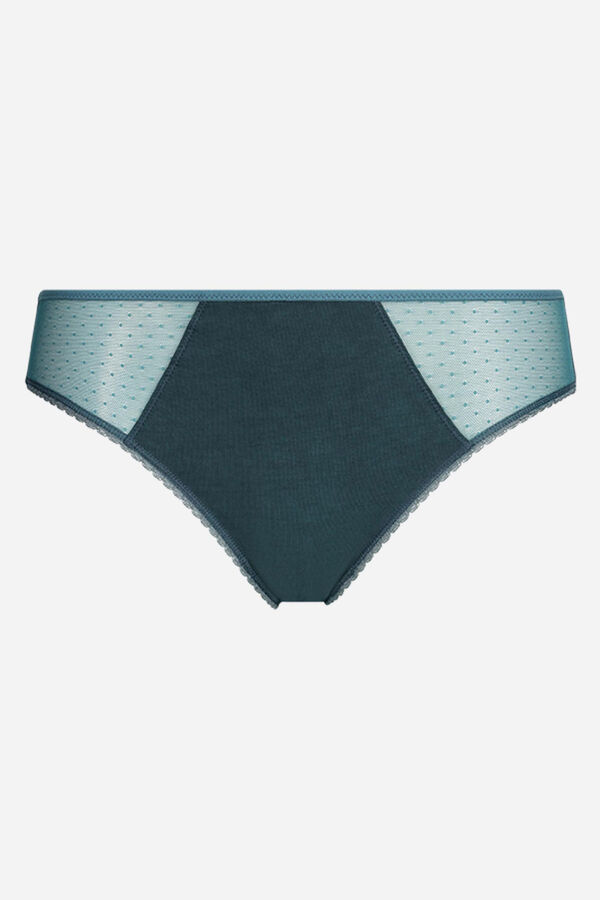 DIM Mesh side classic panty blue