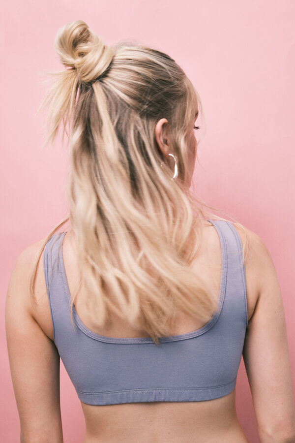 HI&BYE Blue padded sports bra blue
