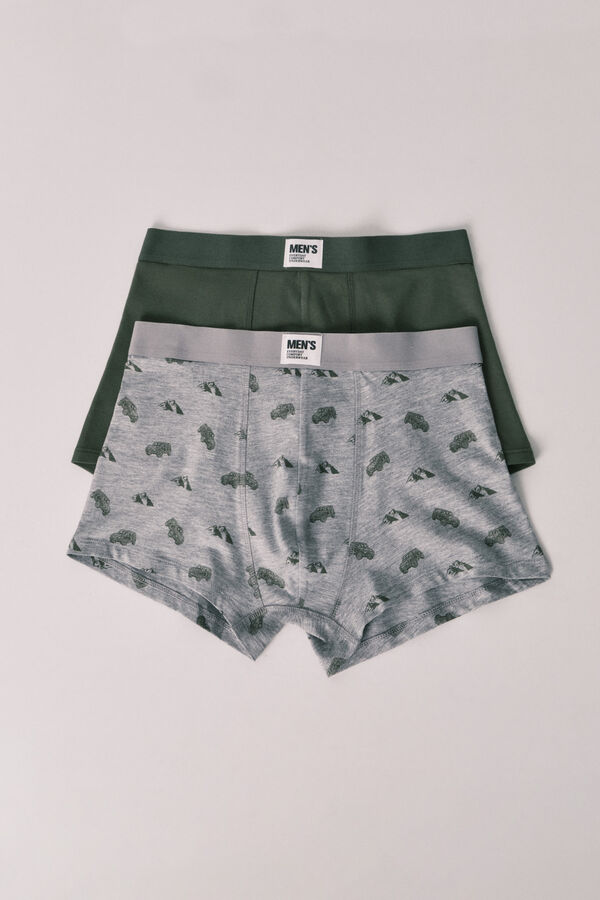 Women'secret Pack 2 Mountain boxer shorts blue