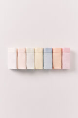 Women'secret 7-pack soft cotton Brazilian logo panties printed