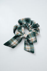 Women'secret Plaid bow scrunchie green