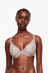 Womensecret White Nights push-up bra with embroidered tulle beige