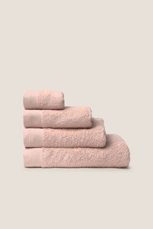 Womensecret Toalla tocador rizo algodón egipcio 30x50cm. rosa