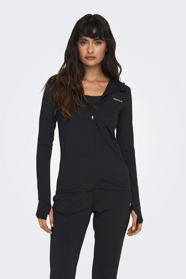Only Play Ultraleichte Trainingsjacke Schwarz
