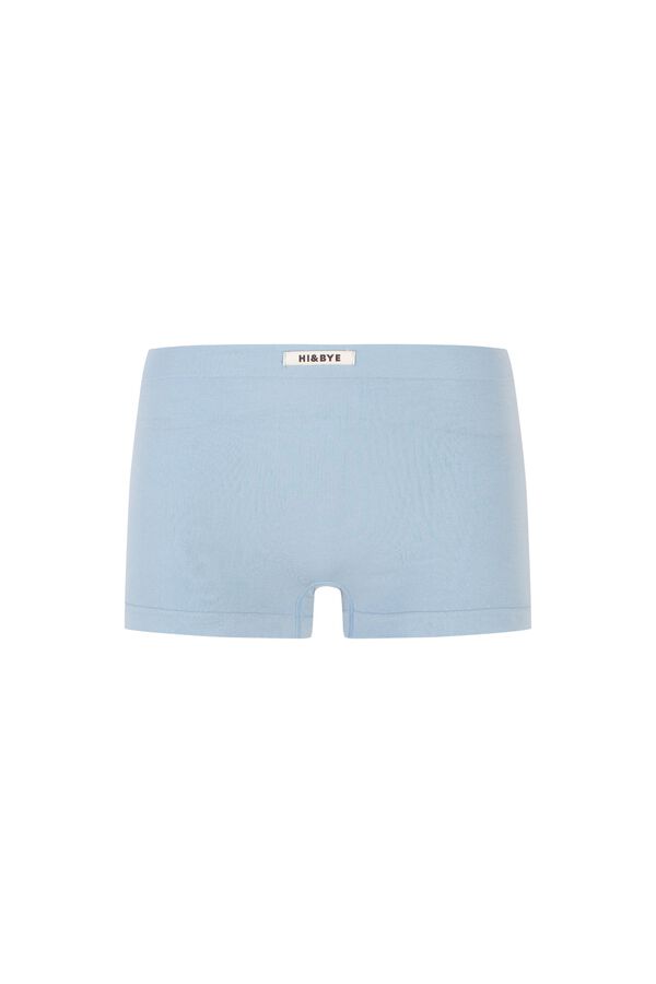 HI&BYE Blue seamless logo boxer panty blue