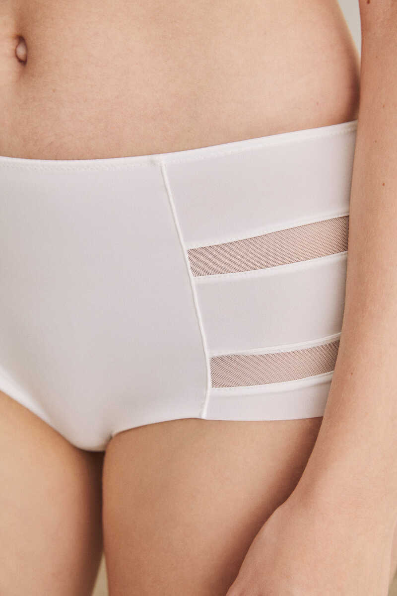 Womensecret White high waist semi-control panty white