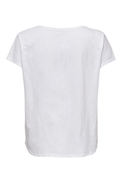 Womensecret Camiseta deportiva manga corta blanco
