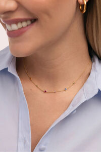 Singularu Collar New Orbit Multicolor Ba&ntilde;o Oro