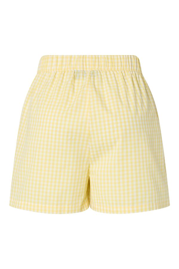 Pieces Vichykaros-Shorts Gelb