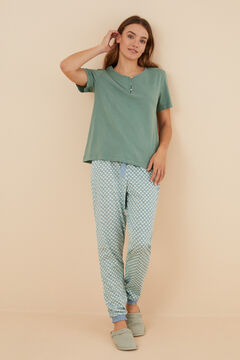 Womensecret Pijama 100% algodão verde verde