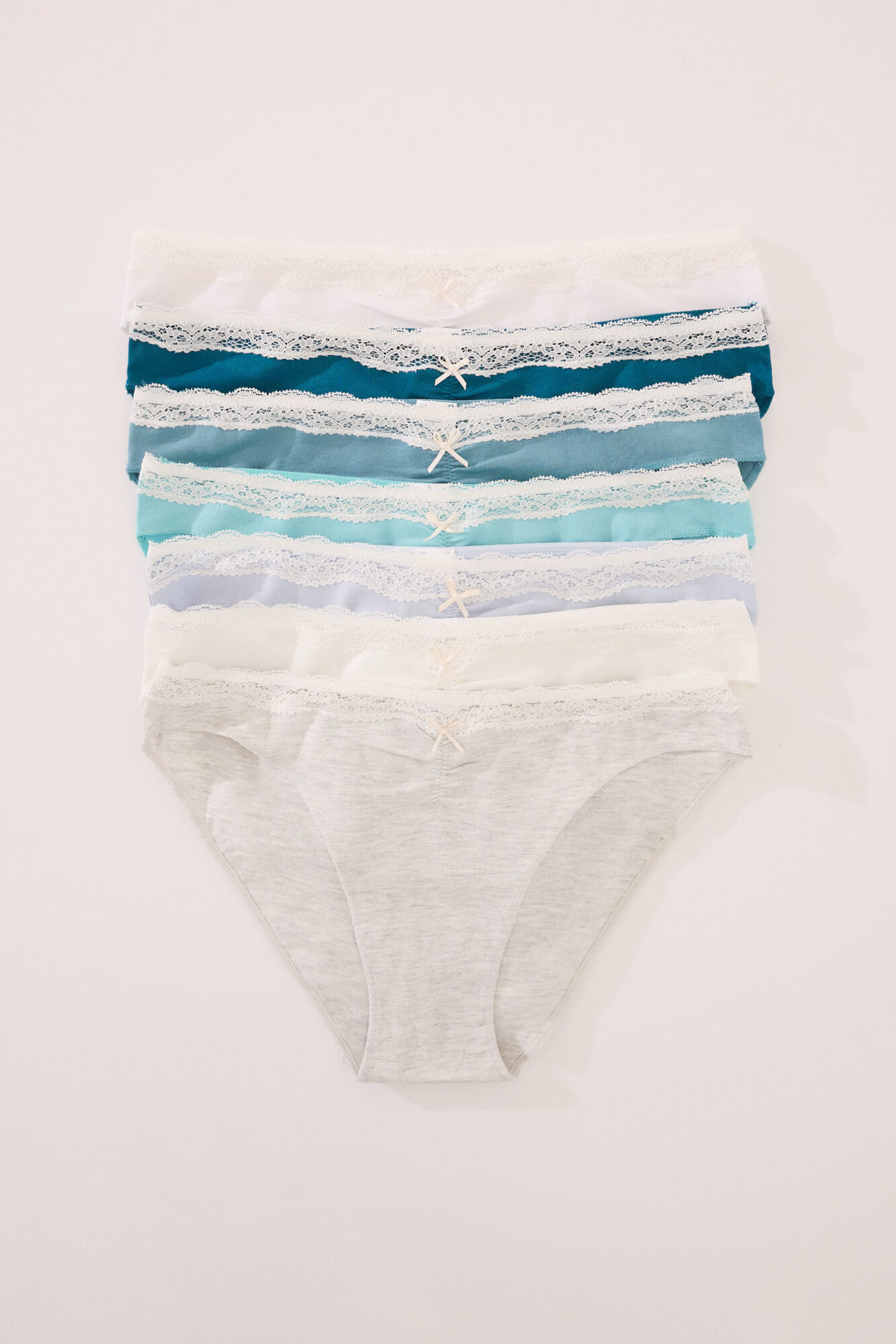 Women'secret Pack of 7 classic blue cotton panties