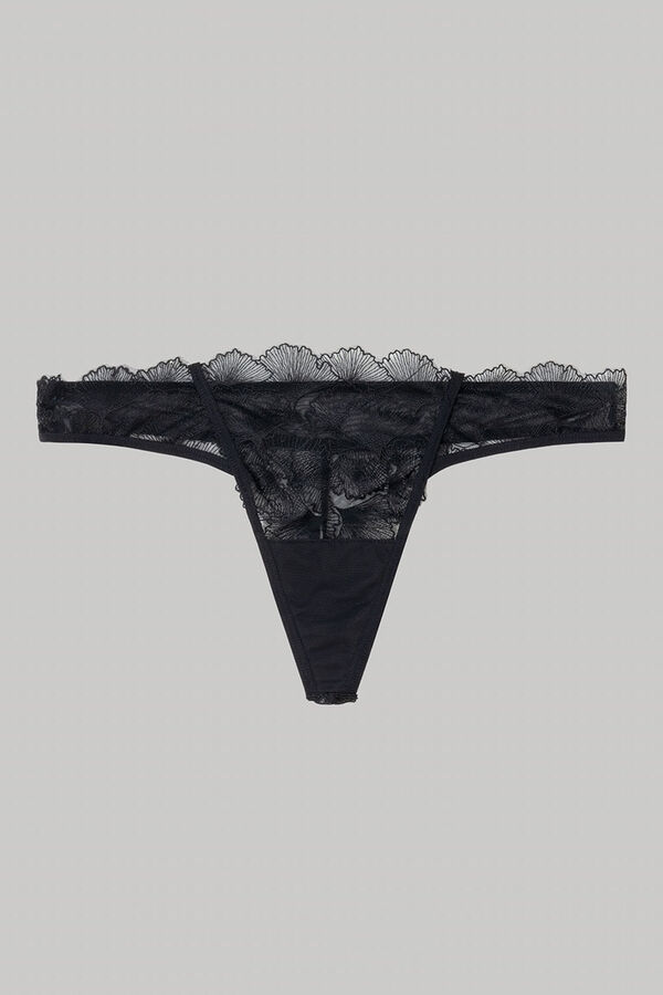 Gisela Black lace tanga Schwarz
