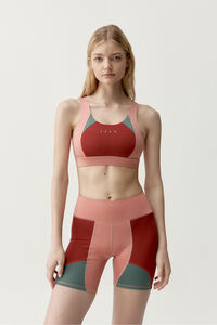 Born Living Yoga Top deportivo Darana  rojo coral/verde