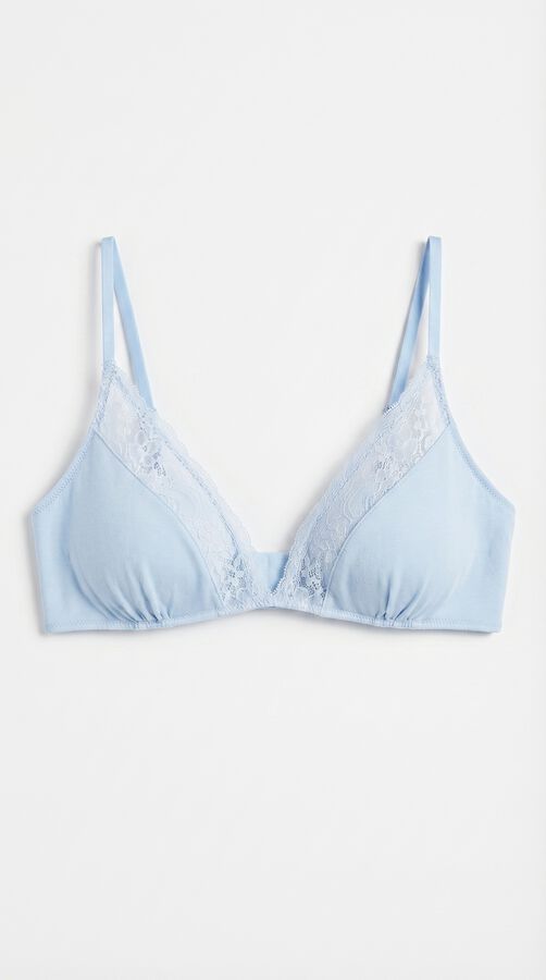 Women'secret Soutien triangular em algod&atilde;o azul NATURAL azul