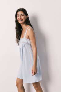 Women'secret Camis&oacute;n corto algod&oacute;n encaje azul