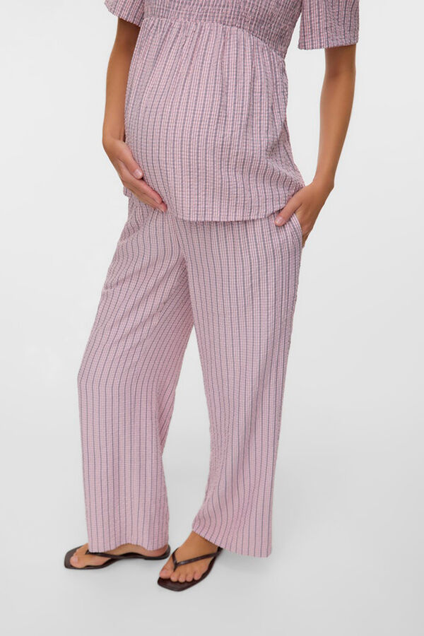 Mamalicious Long trousers Maternity pink