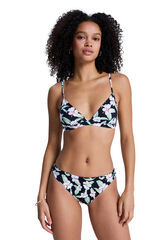 Roxy Tropical triangle bikini set black