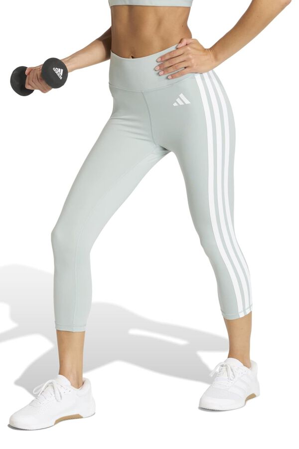 Adidas Mallas 3/4 deportivas 3 bandas Optime verde